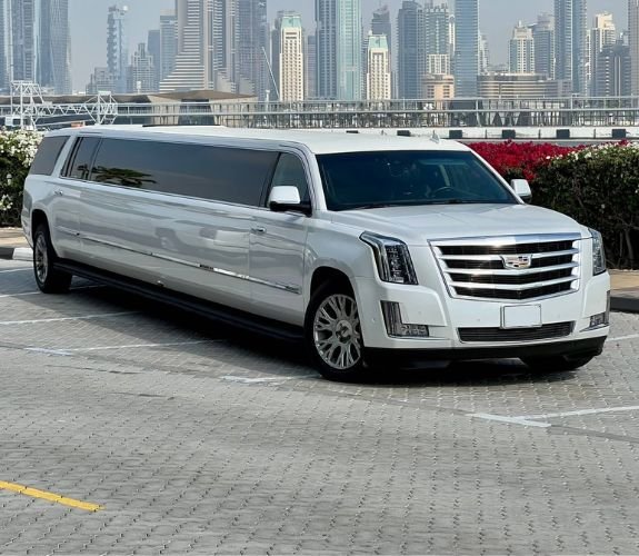 stretch limousine parked